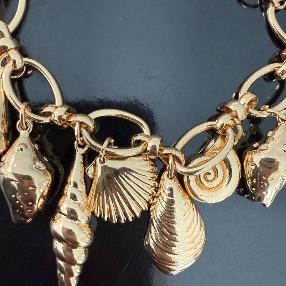 seashell charm bracelet